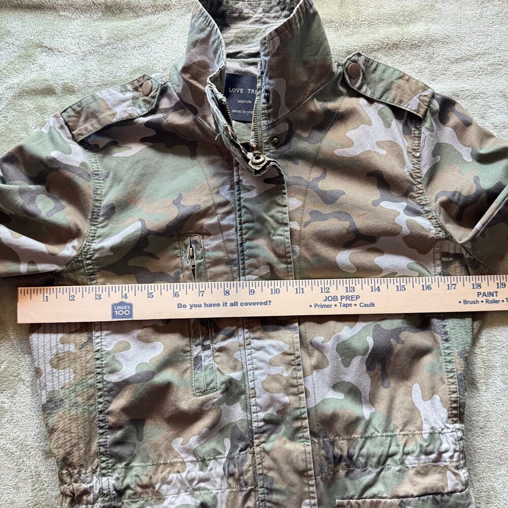 Cotton Camo Utility Jacket Military Drawstring Waist Cargo Gorpcore - Picture 7 of 11